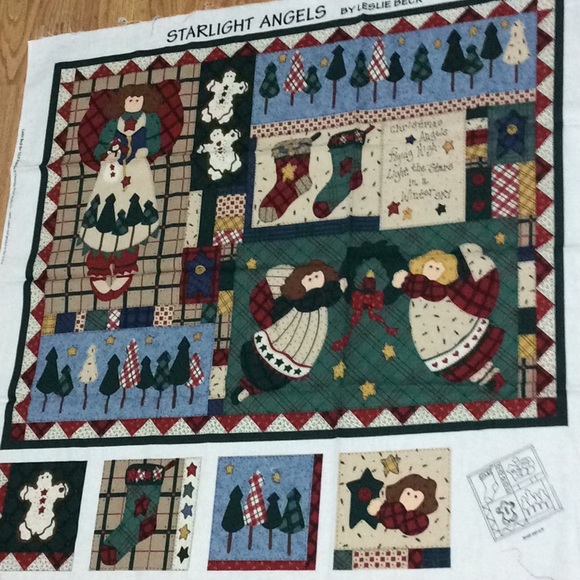 Vintage Starlight Angels Wall Quilt - Picture 2 of 6